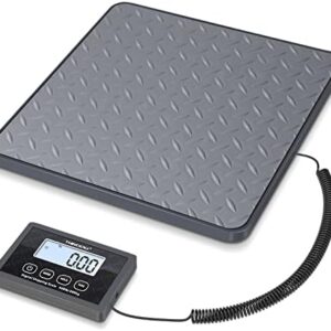 Shipping Scale, 440 lbs/1 oz Highly Accurate Postal Scale with Hold/Tare/LCD Display, Lightweight Digital Postage Scale for Packages/Luggage/Post Office/Dog, Battery & AC Adapter Included