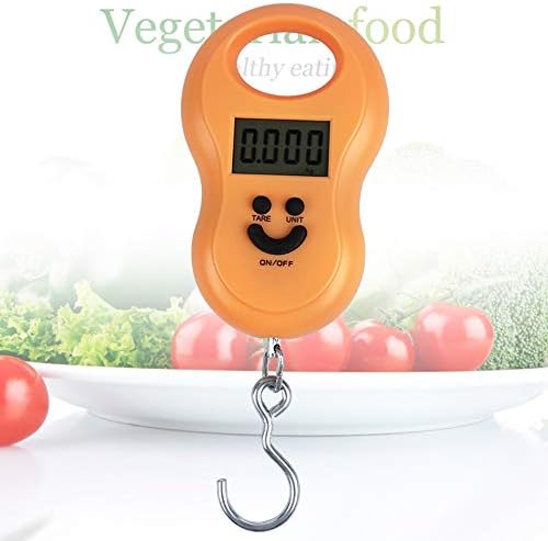 Meichoon Luggage Scale Digital Hanging Crane Steelyard 110lb /50kg for Suitcase Mini Portable Travel Hanging Hook Scale Backlit LCD Display for Home Farm Factory Hunting Outdoor C41 Orange - Image 3