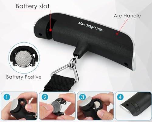 Luggage Weight Scale Portable Digital Suitcase Scale for Travel Handheld Scale with Temperature Sensor, 110 lb/50 kg, Battery Included - Image 8