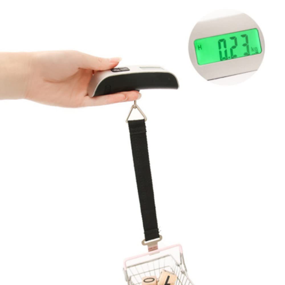 DINGZZ Portable Scale Digital LCD Display 50kg Handheld Suitcase Travel Bag Weight Hook Electronic Weighing Scale Weighing - Image 5