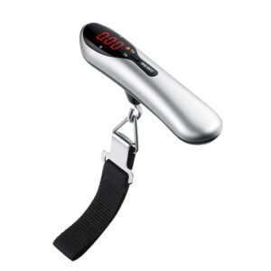 DINGZZ 50kg/110lb Suitcase Scale Pocket Mini Luggage Scale Travel Bag Hanging Scales Electronic Balance Weight Weighing (Color : White-Fruit peach5)