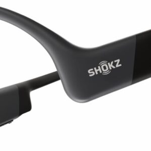 SHOKZ OpenRun - Open-Ear Bluetooth Bone Conduction Sport Headphones, Sweat Resistant Wireless Earphones for Workouts and Running, Built-in Mic, with Hair Band, Black