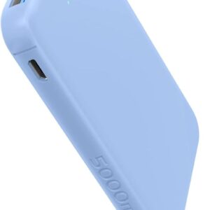 VANYUST S22 Portable Charger, Power Bank, 5000mAh External Battery Pack Compatible for iPhone 15 14 13 12 11 X Samsung S22 S21 Google iPad etc(Blue)