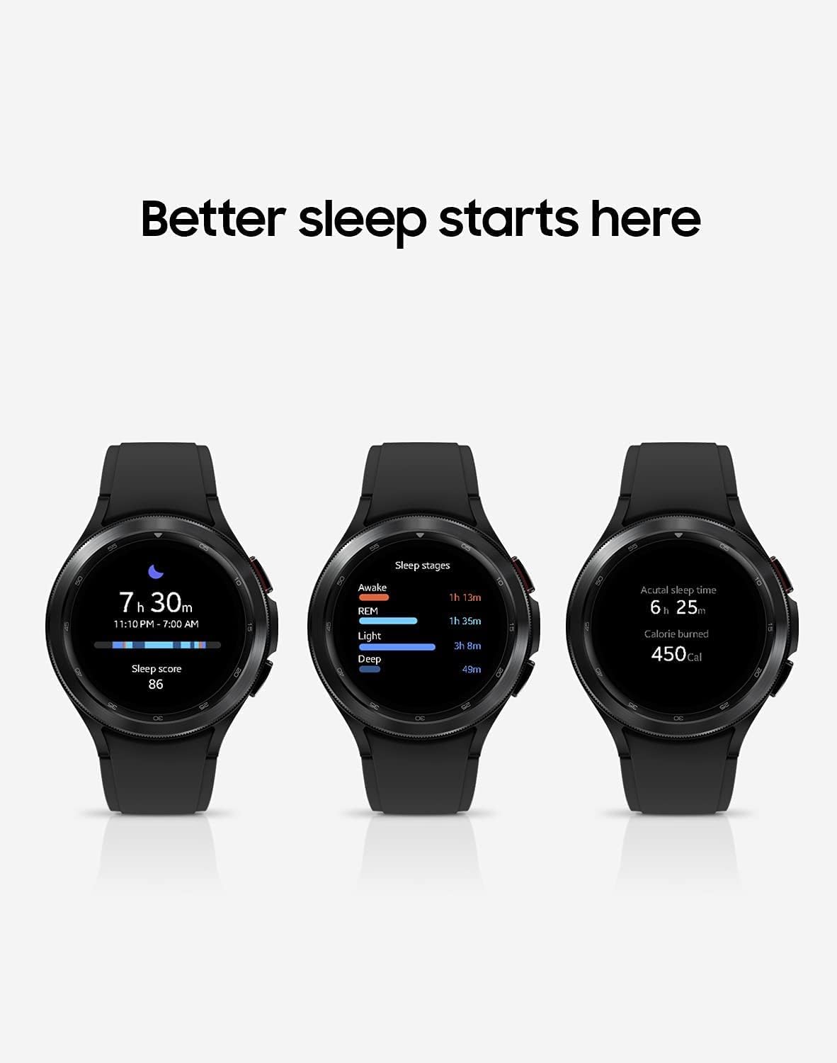 Samsung Electronics Galaxy Watch 4 Classic 46mm Smartwatch with ECG Monitor Tracker for Health Fitness Running Sleep Cycles GPS Fall Detection Bluetooth US Version, Black (Renewed) - Image 3