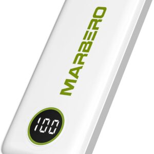 MARBERO Mini Power Bank Portable Charger 10,000mAh Ultra-Compact Battery Pack with USB-C/USB-A Output Phone Charger for Smartphone Ipad Laptop