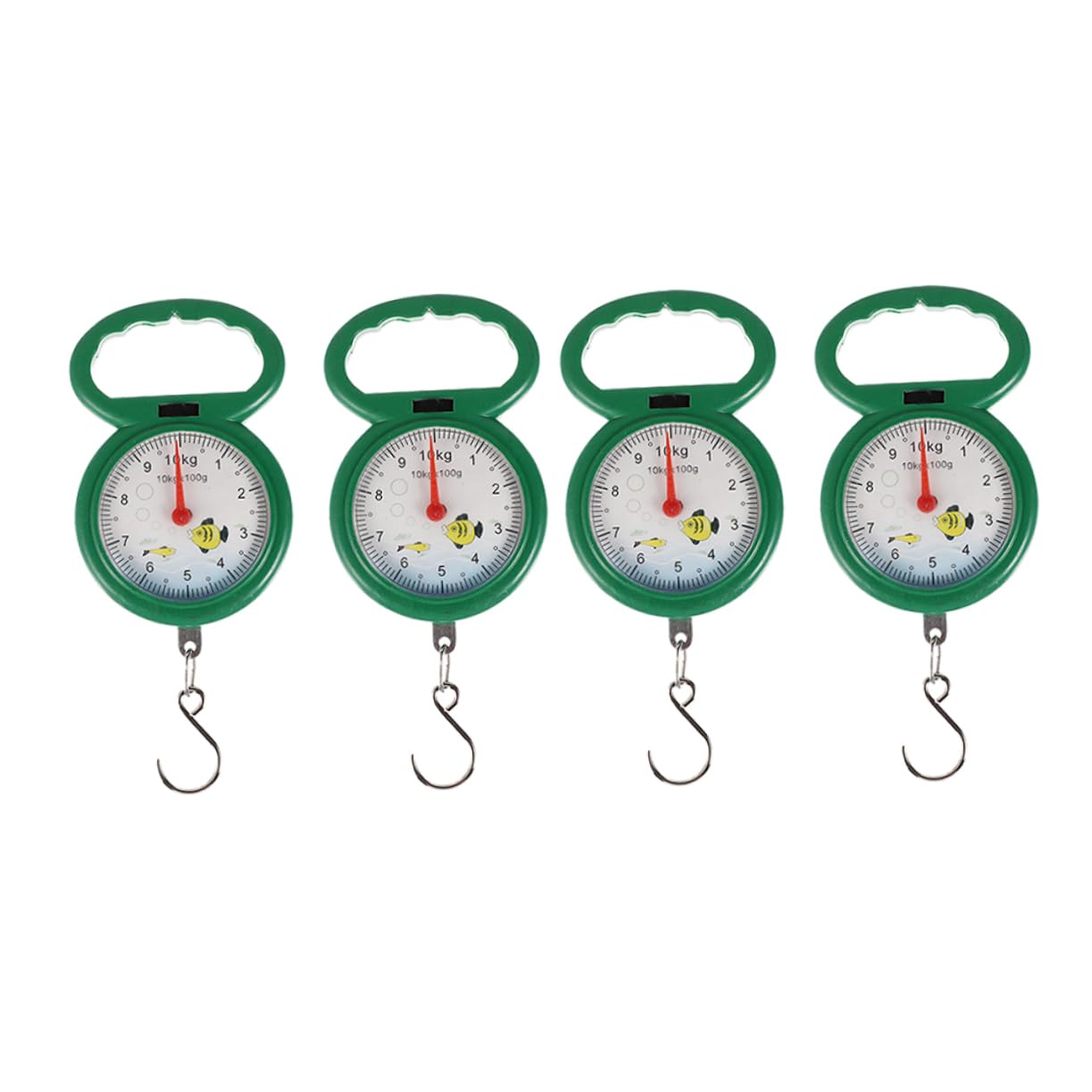 Zerodeko 4pcs Portable Spring Scale Spring Balance Scales Spring Scales Hanging Spring Scale Weighing Scale for Luggage Food Vegetables Spring Scale Digital Fishing Plastic Travel Handheld