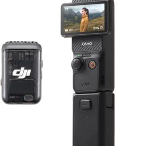 DJI Osmo Pocket 3 Creator Combo, Vlogging Camera with 1'' CMOS, 4K/120fps Video, 3-Axis Stabilization, Face/Object Tracking, Fast Focusing, Mic Included for Clear Sound, Digital Camera for Photography