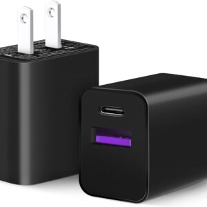 USB C Wall Charger Block, Seedato 20W Dual Port Type C Fast Charging Block for Apple Watch Series 8, Wall Charger Plug Adapter Charger Cube Compatible with iPhone 15/iPhone 15 Pro Max/15 Plus/14, iPad