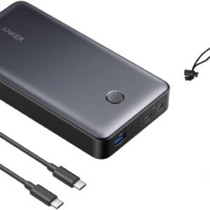 Anker 537 Power Bank, 24000mAh 65W PD, Portable Charger with 3 Ports (USB-A, USB-C) for Laptop, iPhone, iPad, Samsung Galaxy, and More - Fast Charging, Lightweight, and Durable Design, Includes Pouch