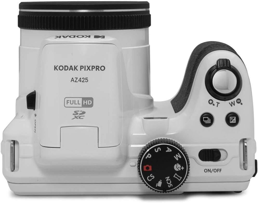 KODAK PIXPRO AZ425-WH 20MP Digital Camera 42X Optical Zoom 24mm Wide Angle Lens 1080P Full HD Video Optical Image Stabilization Li-Ion Battery 3" LCD Vlogging Camera (White) - Image 2
