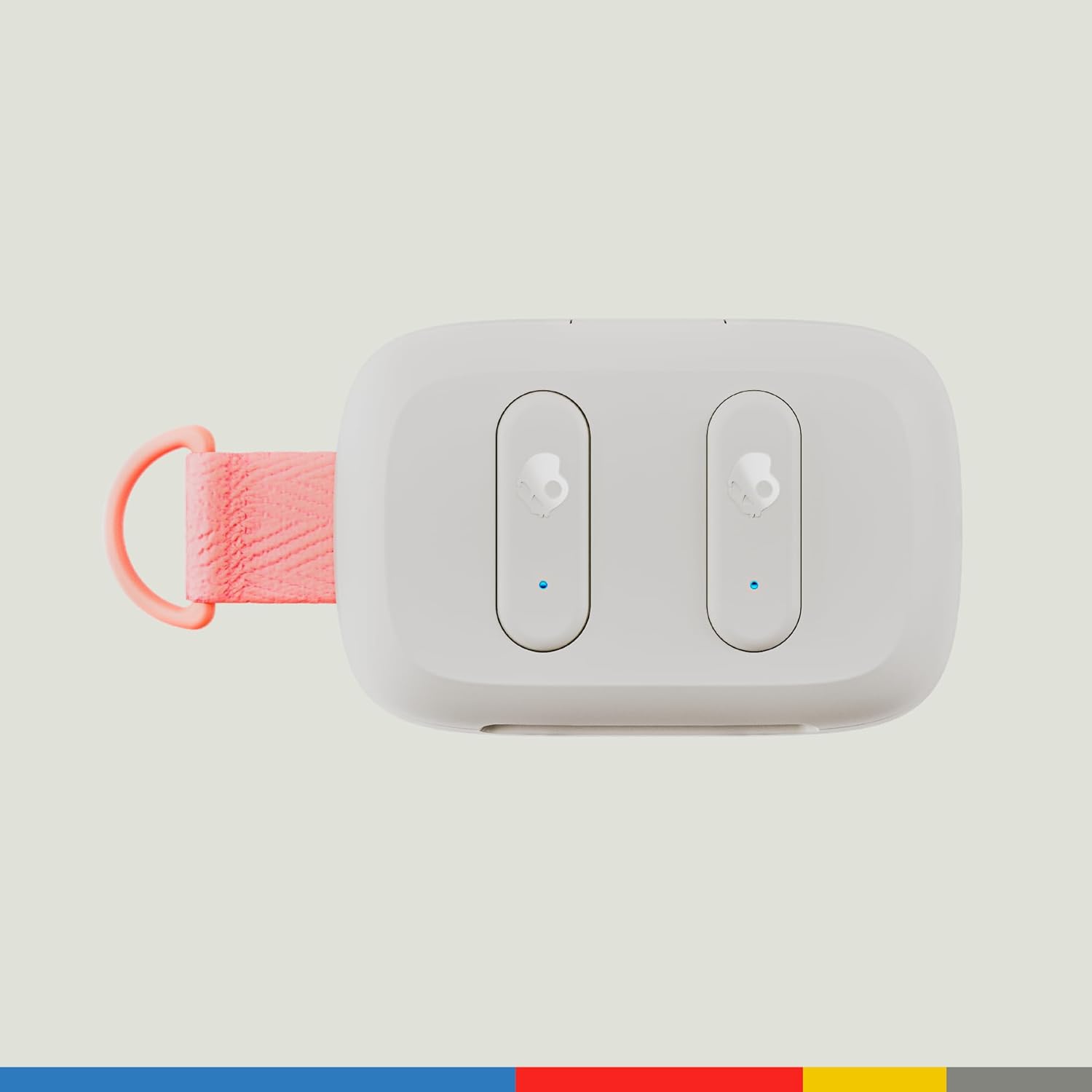 Skullcandy Dime 3 In-Ear Wireless Earbuds, 20 Hr Battery, Microphone, Works with iPhone Android and Bluetooth Devices - Bone/Orange Glow - Image 3