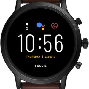 Fossil Gen 5 Carlyle Stainless Steel Touchscreen Smartwatch with Speaker, Heart Rate, GPS, Contactless Payments, and Smartphone Notifications