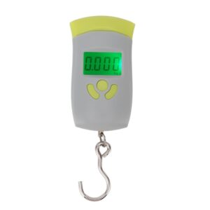 Portable Luggage Scale, Easy to Carry Hand Hold 50kg Electronic Scale with Backlit LCD Display,Suitcase Scale for Travel, Fish Scale with Hook, Accurate Weighing for Travel Balance Fishing