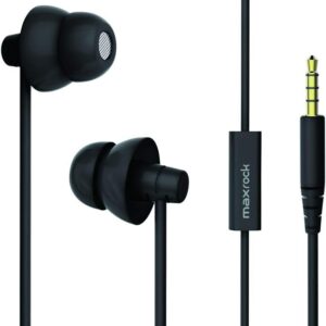 MAXROC Sleep Earplugs - Noise Isolating Ear Plugs Sleep Earbuds Headphones with Unique Total Soft Silicone Perfect for Insomnia, Side Sleeper, Snoring, Air Travel, Meditation & Relaxation(Black)