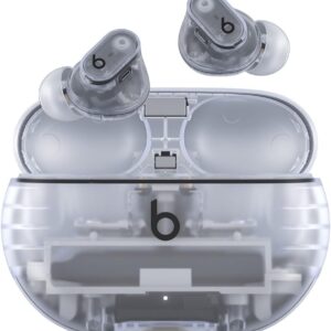 Beats Studio Buds + | True Wireless Noise Cancelling Earbuds, Enhanced Apple & Android Compatibility, Built-in Microphone, Sweat Resistant Bluetooth Headphones, Spatial Audio - Transparent