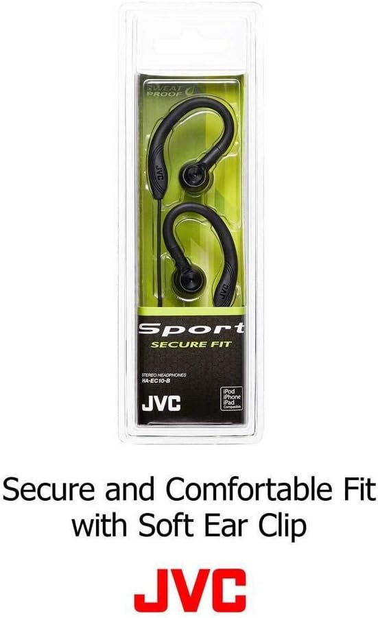 JVC Earclip Earbud Sport Earbud Earclip Black (HAEC10B) (HA-EC10B) - Image 3