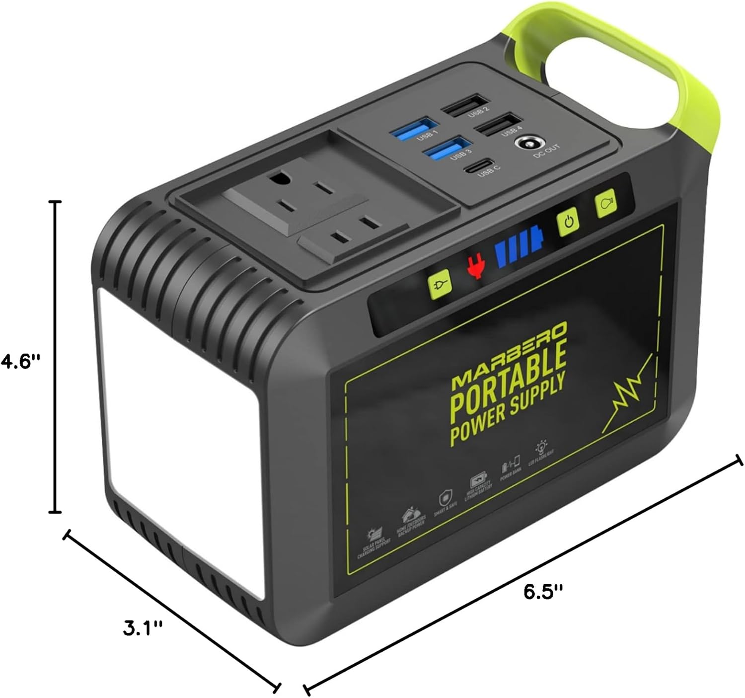 MARBERO Portable Power Station 88Wh Camping Lithium Battery Solar Generator Fast Charging with AC Outlet 120W Peak Power Bank(Solar Panel Optional) for Home Backup Outdoor Emergency RV Van Hunting - Image 9