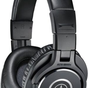 Audio-Technica ATH-M40x Professional Studio Monitor Headphone, Black (AUD ATHM40X)