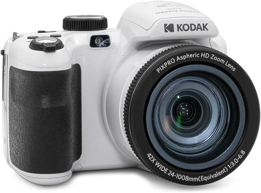 KODAK PIXPRO AZ425-WH 20MP Digital Camera 42X Optical Zoom 24mm Wide Angle Lens 1080P Full HD Video Optical Image Stabilization Li-Ion Battery 3" LCD Vlogging Camera (White) - Image 4