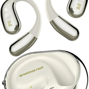 Monster Open Ear AC360, Wireless Bluetooth Rotary Earphone, with Lanyard, Upgraded Bluetooth 5.4, Touch Control, 24h Long Battery Life, IPX5 Waterproof,Long-Lasting Wear Without Fatigue