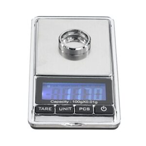 TBBSC Jewelry Scale,Reloading Weighing, High, Precision Digital Pocket Scale (Silver-100g/0.01g)