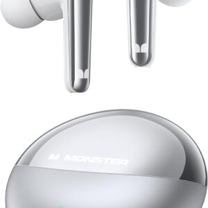 Monster N-Lite 203 AirLinks Wireless Earbuds, Bluetooth 5.3 Headphones HiFi Stereo, Wireless Earphones with 30H Playback, Type-C Charging, HD Clear Call, Touch Control, IPX6 Waterproof in-Ear Earbuds