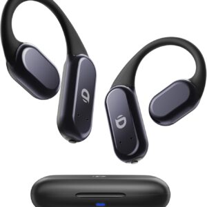 True Wireless Bone Conduction Headphones, OWS Open Ear Earphones with Earhooks, Bluetooth 5.3, Up to 60H Playtime with Case, IP68, AAC/SBC, for Cycling Yoga Workouts