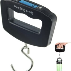 Luggage Scale LCD Display Luggage Weight Scale 110lb/50kg Electronic Digital Weighing Scale for Luggage Portable Suitcase Scale Hanging Weight Hook for Fishing Travel,Luggage Scale Travel Digital