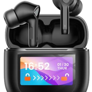Wireless Earbuds Bluetooth 5.3 Headphones with LED Touch Screen 50H Playtime Deep Bass Stereo Ear Buds with Mic IPX7 Waterproof in Ear Earphones for Pad Tablet Laptop Android/iOS Phones