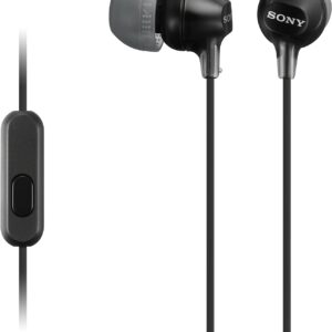 Sony MDREX15AP In-Ear Earbud Headphones with Mic, Black (MDREX15AP/B)