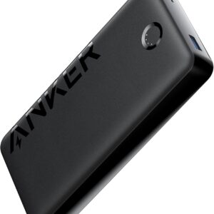 Anker Portable Charger, 20,000mAh Power Bank, Battery Pack with 2-Port, 15W High-Speed Charging for iPhone 15/15 Plus/15 Pro/15 Pro Max, 14/13/12 Series, Samsung Galaxy, and More (Black)