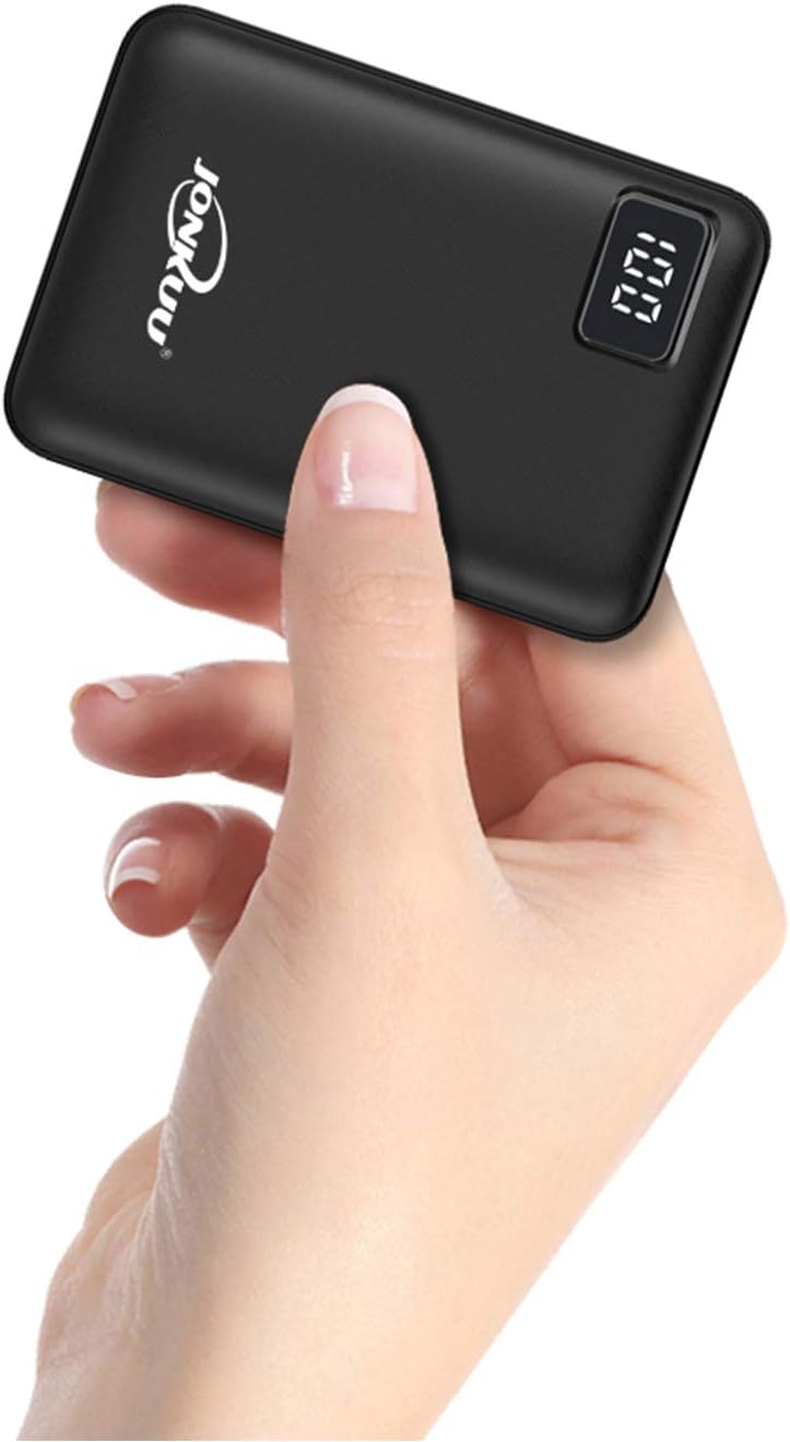 Pocket Size Battery Pack for Heated Vest, 5V 2.4A Heated Jacket Power Bank, 10000mah LED Display USB C Rechargeable Portable Charger for iPhone, Android etc.