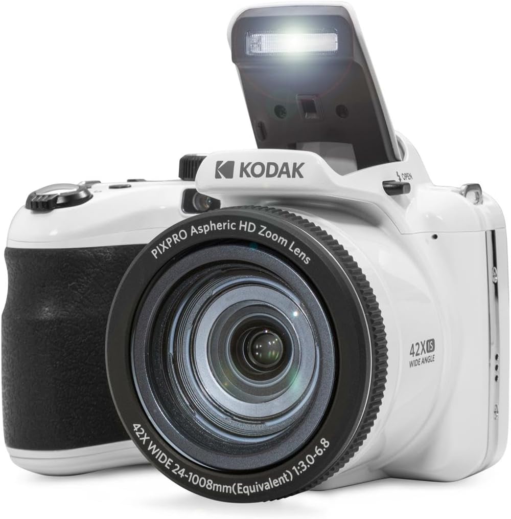 KODAK PIXPRO AZ425-WH 20MP Digital Camera 42X Optical Zoom 24mm Wide Angle Lens 1080P Full HD Video Optical Image Stabilization Li-Ion Battery 3" LCD Vlogging Camera (White) - Image 6
