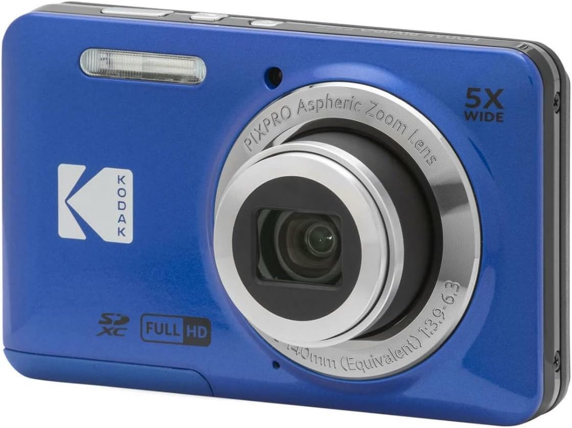 KODAK PIXPRO Friendly Zoom FZ55-BL 16MP Digital Camera with 5X Optical Zoom 28mm Wide Angle and 2.7" LCD Screen (Blue) Bundle with Protective Case, 32GB Memory Card (3 Items) - Image 6