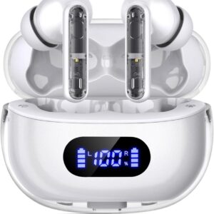 Wireless Earbuds P1 PRO, Earphones Wireless Bluetooth Headphones with Clear Call Mics Ear Buds, Comfortable Fit, IPX7 Waterproof Headset Long Battery Life, 30H Playtime for Sports Workout