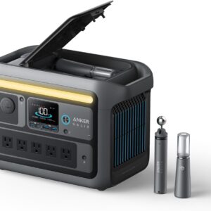 Anker SOLIX C800 Plus Portable Power Station, 1200W (Peak 1600W) Solar Generator with Camping Lights, 768Wh LiFePO4 Battery for Outdoor Camping, RVs, Road Trip, Power Outages (Optional Solar Panel)