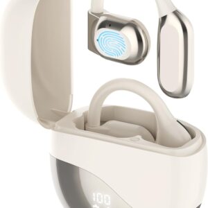 AI OWS Translation Earbuds: 3-in-1 Translator Earphones 144 Languages & Accents & 8 Offline Translation Packs HD Sound Quality Long Battery Life, Ideal for Travel & Business, White