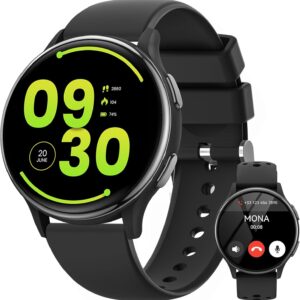 [3 Watch Bands] Smart Watch, 1.27" Smart Watches for Women Men(Answer/Make Call), Fitness Watches with Heart Rate/Sleep/Sp02/Steps Monitor, 120+ Sports Modes, IP68 Waterproof Activity Trackers for IOS