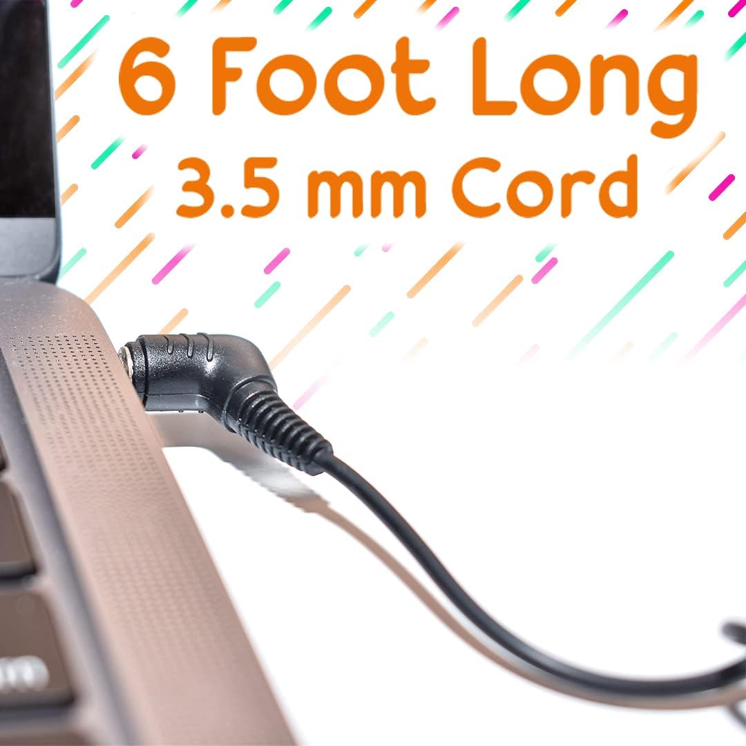 Maxell - 190319 Stereo Headphones - 3.5mm Cord with 6-Foot Length - Soft Padded Ear Cushions, Adjustable Headband for Comfort - Sleek, Lightweight, Wired for Reliable Connection – Black - Image 3