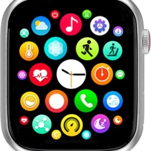 Smart Watch for Women Men for Android Phones iPhone Compatible, 2.09'' Smartwatches Fitness Tracker with Call/SMS/Heart Rate/Blood Oxygen Monitor/Pedometer/2 Bnads (White)