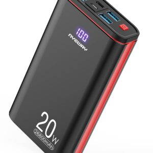 Ayeway Battery Pack USB C Portable Charger PD 20W Fast Charging 26800mAh Power Bank with 5 Ports Output,External Battery Phone Charger for iPhone 13,14,15,MacBook,Samsung Galaxy,Gamepads,Travel,etc.