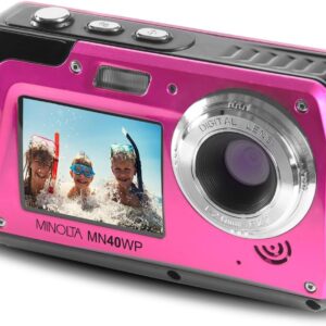 Minolta 48 MP Dual Screen Waterproof Digital Camera MN40WP