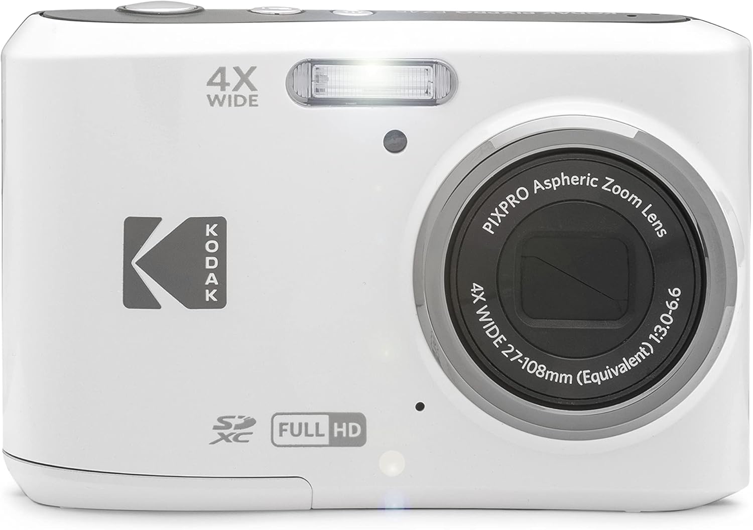 Kodak PIXPRO FZ45 Digital Camera + Black Point & Shoot Camera Case + Transcend 64GB SD Memory Card + Tri-fold Memory Card Wallet + Hi-Speed SD USB Card Reader + More! (White) - Image 2