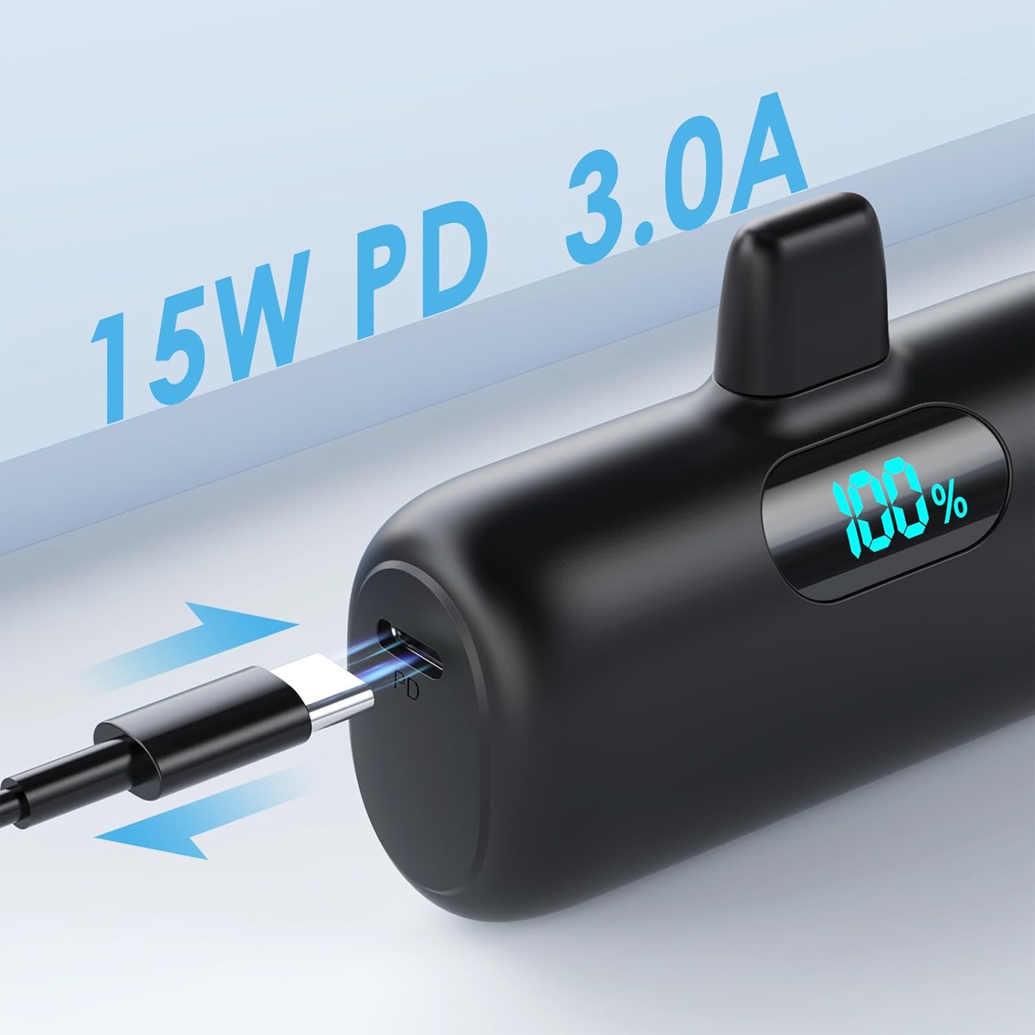 Small Portable Charger for iPhone,Upgraded 5000mAh PD Fast Charging Power Bank,Mini Battery Pack Backup Charger Compatible with iPhone 14/14 Pro Max/13/13 Pro/12 Pro/11/XS/XR/X/8/7/6 etc-Black - Image 7