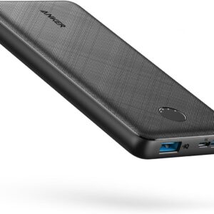 Anker Power Bank(PowerCore 10K),Compact Travel-Ready 10,000mAh Battery Pack with PowerIQ Charging Technology,5V/3A High-Speed Charging for iPhone,iPad,and More (USB-C Input and Output（Black），1pack)