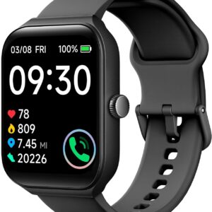 Smart Watch for Men Women Alexa Built-in, 1.95" Fitness Tracker with Answer/Make Calls, IP68 Waterproof/Heart Rate/Sleep Tracker/100 Sports, Fitness Watch Compatible Android iOS