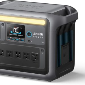 Anker SOLIX C1000 Portable Power Station, 1800W (Peak 2400W) Solar Generator, Full Charge in 58 Min, 1056wh LiFePO4 Battery for Home Backup, Power Outages, and Outdoor Camping (Optional Solar Panel)