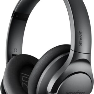 Soundcore Anker Life Q20 Hybrid Active Noise Cancelling Headphones, Wireless Over Ear Bluetooth Headphones, 60H Playtime, Hi-Res Audio, Deep Bass, Memory Foam Ear Cups, for Travel, Home Office