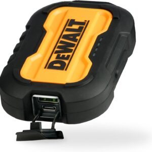 DEWALT Portable Charger, Power Bank, 10,000 mAh Battery Pack with USB-C Port for iPhone 16/16 Plus/16 Pro/16 Pro Max, iPhone 15 Series, iPhone 14/13, Samsung Galaxy