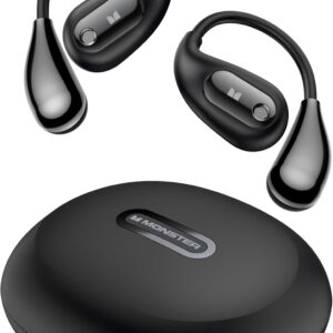 Monster Open Ear AC210 Headphones, Bluetooth 5.4 Earphones Stereo Sound, Wireless Headphones 30 Hours Playback, Type-C Charging, IPX5 Waterproof Open Ear Earbuds,Back